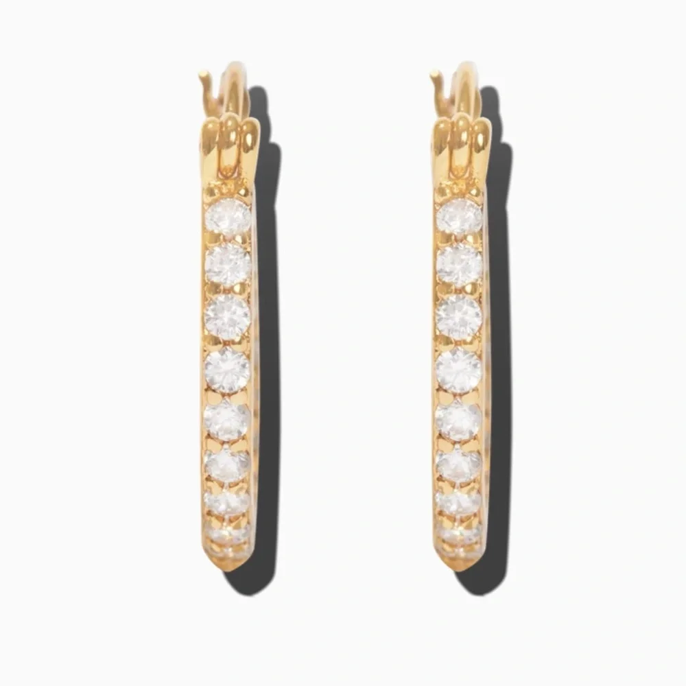 Crystal Haze Mini Serena Hoops - 18k gold plated - Picture 2 of 6